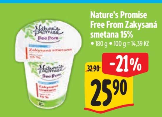 Nature's Promise Free From Zakysaná smetana 15%