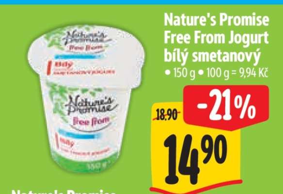 Nature’s Promise Free from Jogurt bílý smetanový