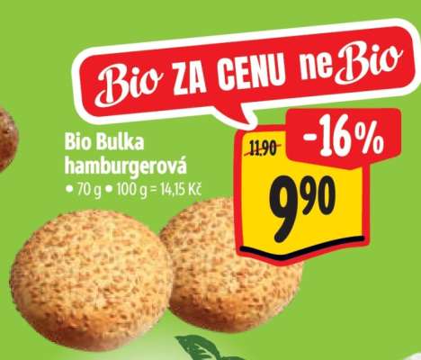 Bio Bulka hamburgerová