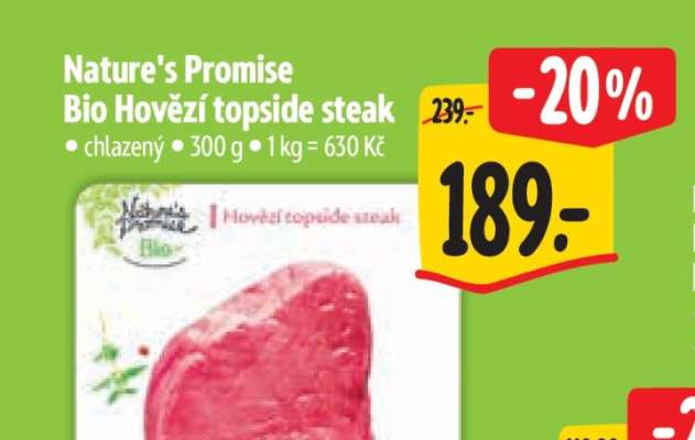 Nature's Promise Bio Hovězí topside steak