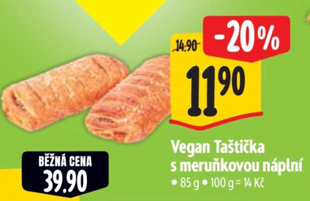 Vegan Taštička s meruňkovou náplní