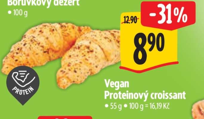 Vegan proteinový croissant