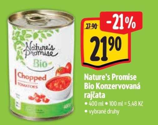 Nature's Promise Bio Konzervovaná rajčata