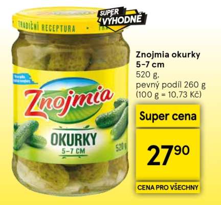 Znojmia Okurky 5–7 cm