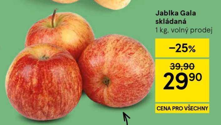 Jablka Gala skládaná