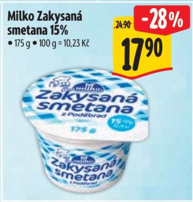 Milko Zakysaná smetana 15%