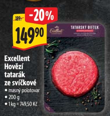 Excellent Hovězí tatarák ze svíčkové