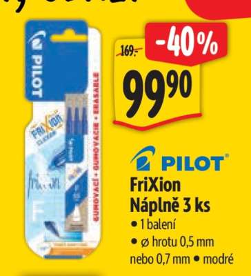 Pilot FriXion Náplně 3 ks