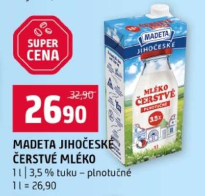 MADETA JIHOČESKÉ ČERSTVÉ MLÉKO