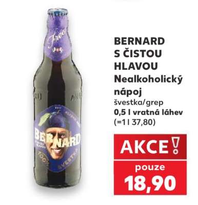 BERNARD S ČISTOU HLAVOU Nealkoholický nápoj