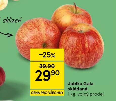 Jablka Gala skládaná