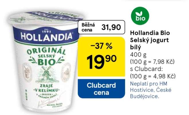 Hollandia BIO Selský jogurt bílý