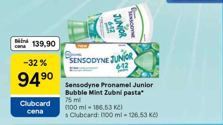 Sensodyne Pronamel Junior Bubble Mint Zubní pasta