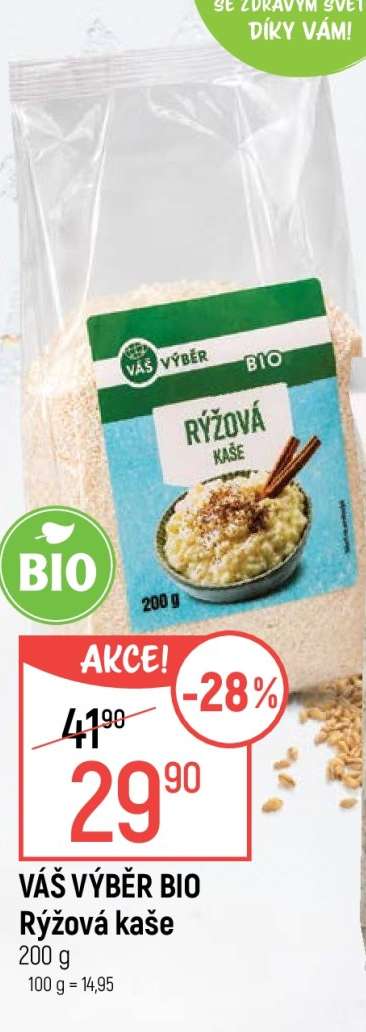 VÁŠ VÝBĚR BIO Rýžová kaše