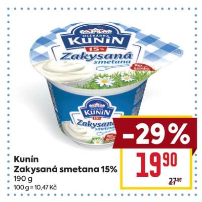 Kunín Zakysaná smetana 15%
