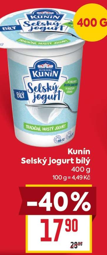 Kunín Selský jogurt bílý