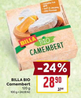 BILLA BIO Camembert