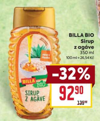 BILLA BIO Sirup z Agáve