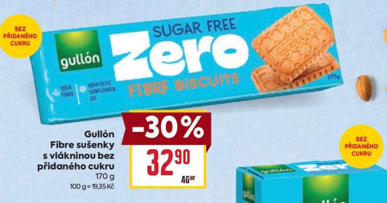 Gullón Fibre sušenky s vlákninou bez přidaného cukru