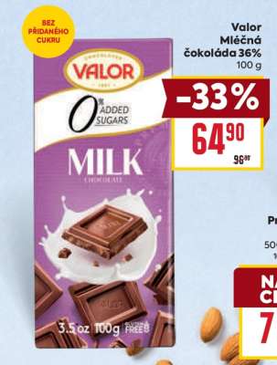 Valor Mléčná čokoláda 36%