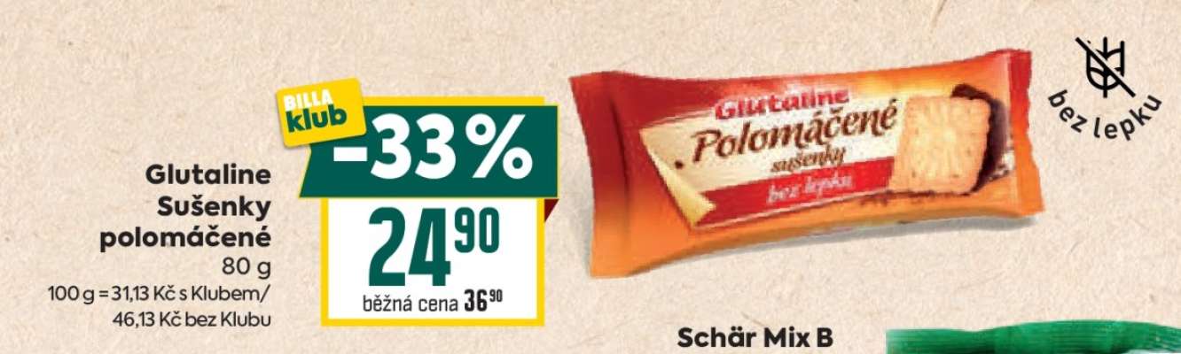 Glutaline Sušenky polomáčené