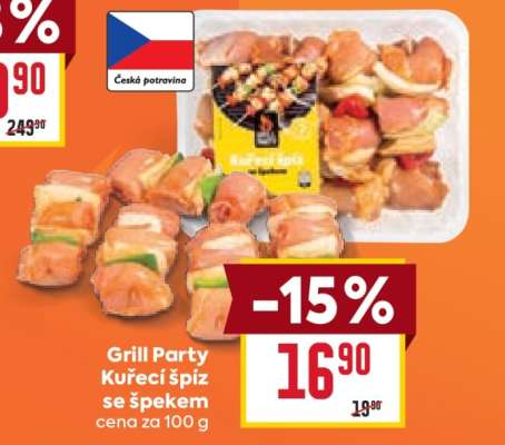 Grill Party Kuřecí špíz se špekem