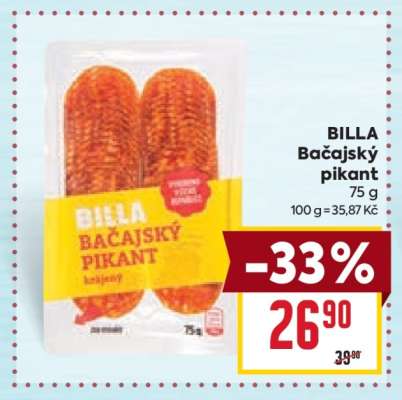 BILLA Bačajský pikant