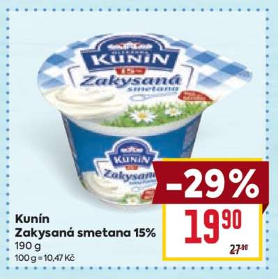 Kunín Zakysaná smetana 15%