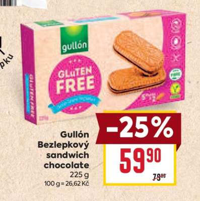 Gullón Bezlepkový sandwich chocolate