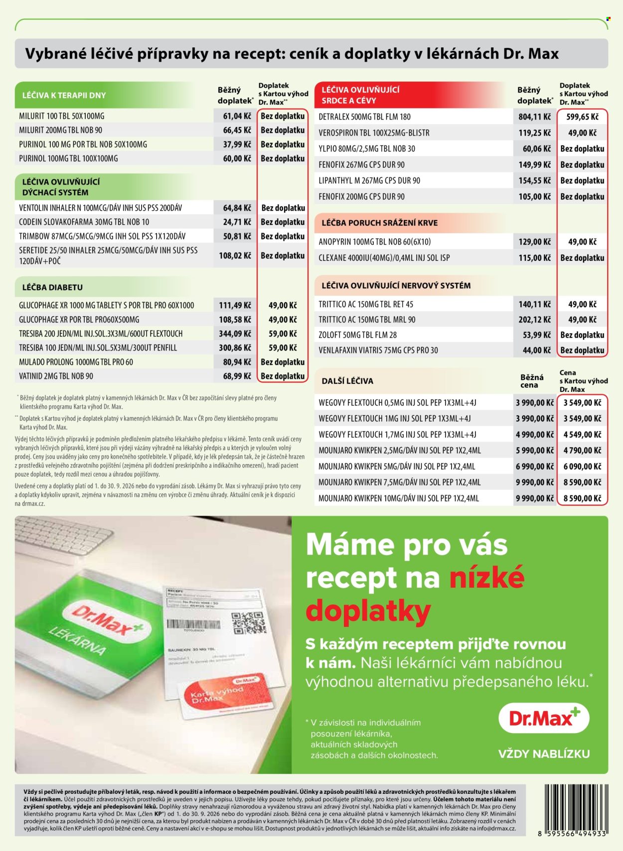 Leták Dr. Max - 1.9.2026 - 30.9.2026. Strana 16