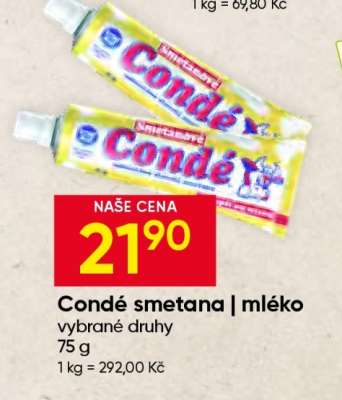 Condé smetana | mléko