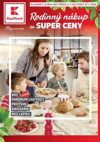 Leták Kaufland - 2.9.2026 - 29.9.2026.