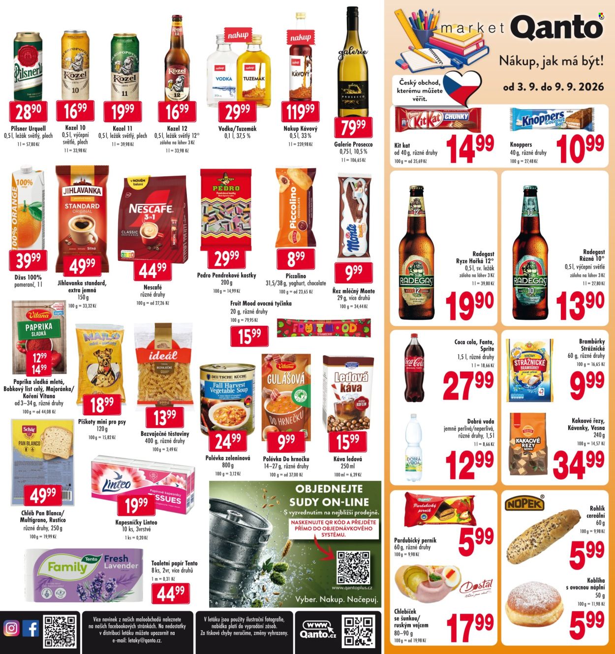 Leták Qanto market - 3.9.2026 - 9.9.2026. Strana 1