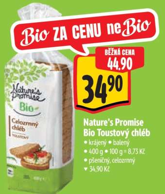 Nature's Promise Bio Toustový chléb