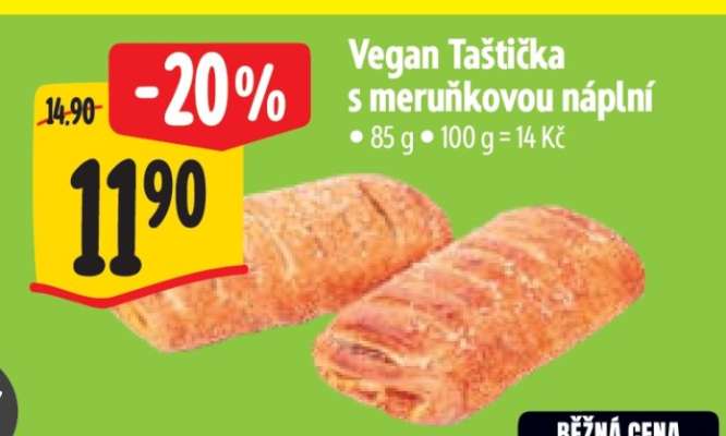 Vegan Taštička s meruňkovou náplní