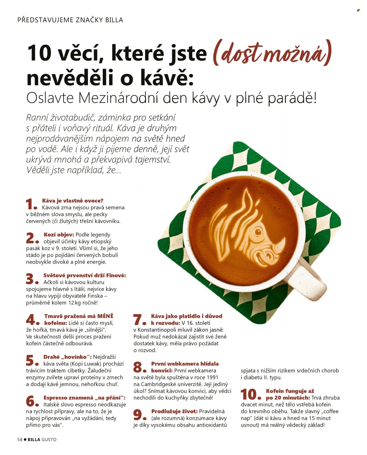Leták BILLA. Strana 58