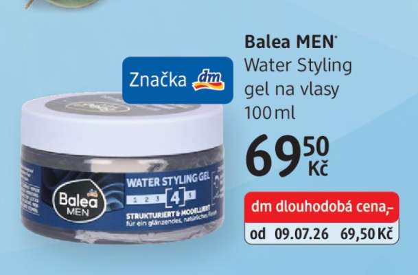 Balea MEN Water Styling gel na vlasy 100ml