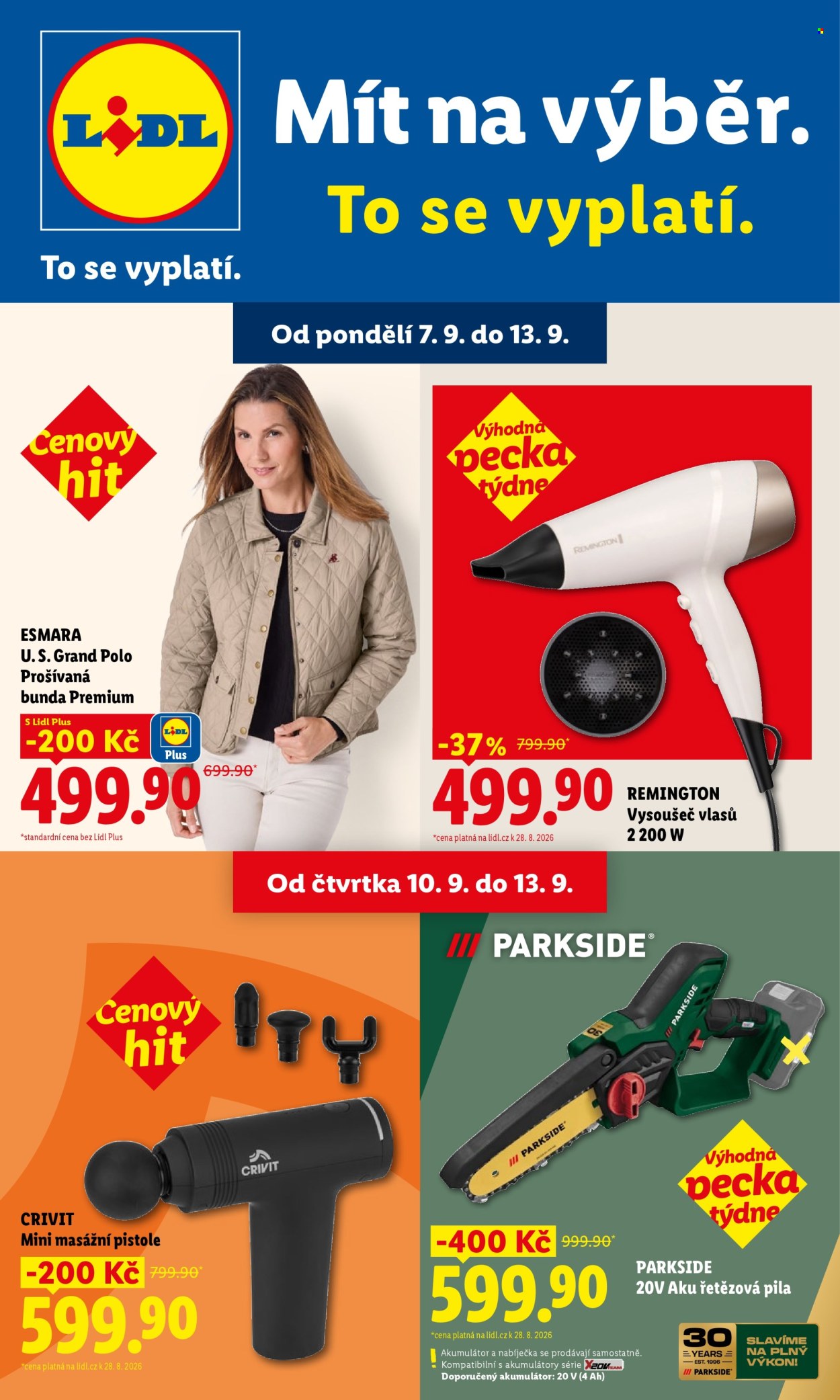 Leták Lidl - 7.9.2026 - 13.9.2026. Strana 1