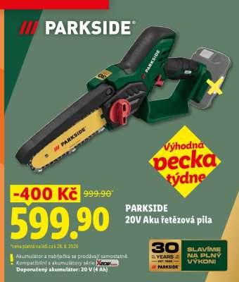 Parkside 20V Aku řetězová pila