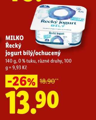 Milko ŘECKÝ JOGURT BÍLÝ OCHUCENÝ