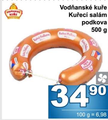Vodňanské kuře kuřecí salám podkova