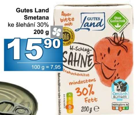 Gutes Land smetana ke šlehání 30 %