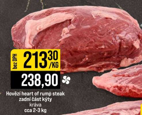 Hovězí heart of rump steak