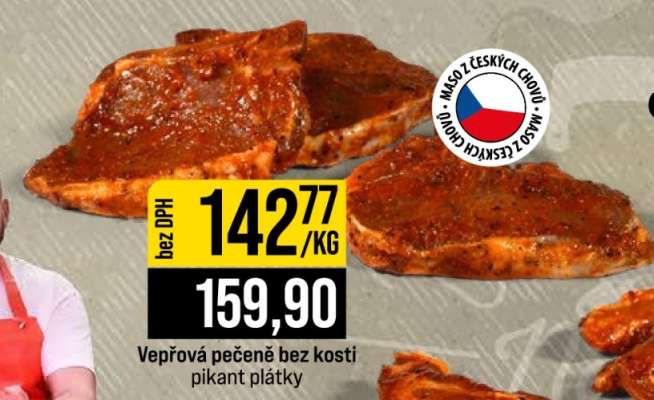 Vepřová pečeně bez kosti pikant plátky