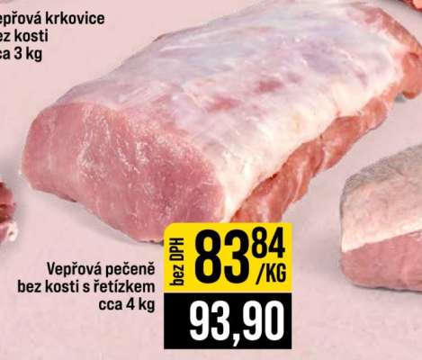 Vepřová pečeně bez kosti s řetízkem cca 4 kg