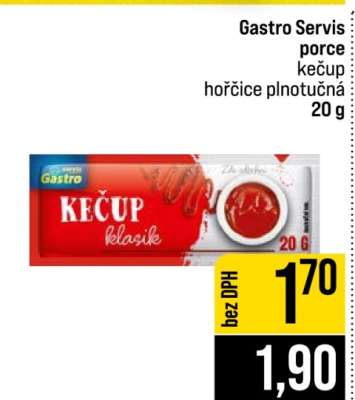 Gastro Servis porce kečup hořčice plnotučná