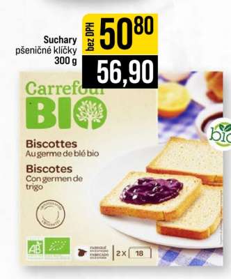 Suchary pšeničné klíčky 300 g