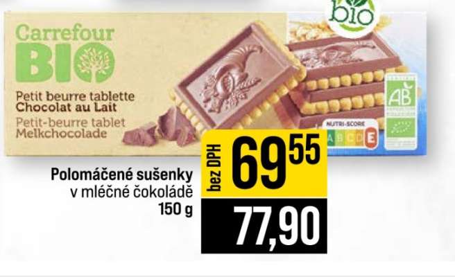 Polomáčené sušenky v mléčné čokoládě