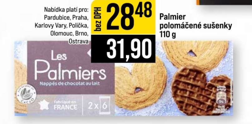 Palmier polomáčené sušenky 110 g