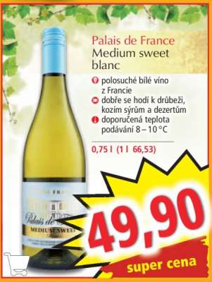 Palais de France Medium sweet blanc
